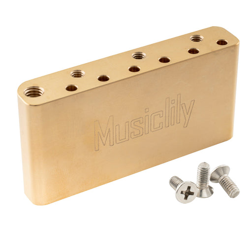 musiclily ultra 52 5mm2 1 16 inch full solid brass short tremolo block for indonesia made squier affinity and bullet series electric guitar bridge 36mm tall mx3208