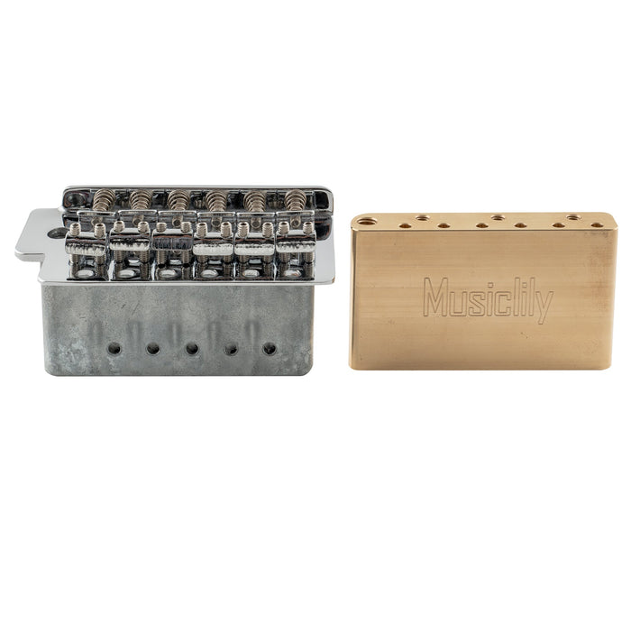Application of musiclily ultra 52 5mm2 1 16 inch full solid brass tremolo block for indonesia made squier new after 2019 classical vibe electric guitar bridge 40mm tall mx3209