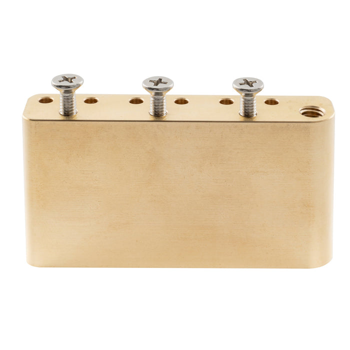 Part of musiclily ultra 52 5mm2 1 16 inch full solid brass short tremolo block for china made squier new after 2021 affinity 2 point electric guitar bridge 36mm tall mx3210