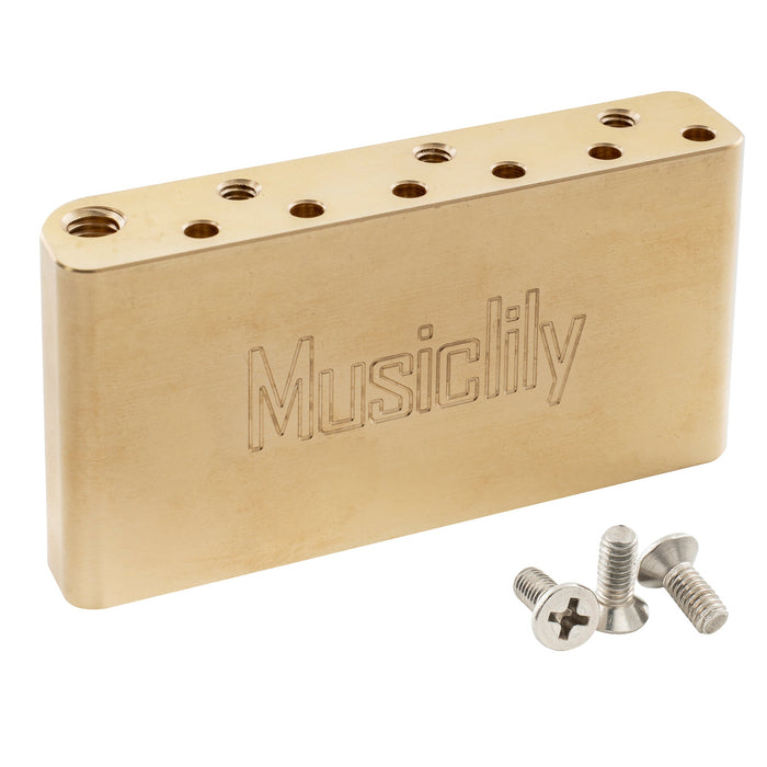 musiclily ultra 52 5mm2 1 16 inch full solid brass short tremolo block for china made squier new after 2021 affinity 2 point electric guitar bridge 36mm tall mx3210