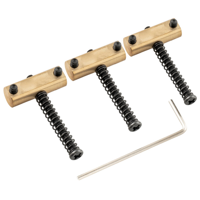 Part of musiclily ultra 10 8mm full solid brass barrel compensated saddles for tele style electric guitar mx3212p