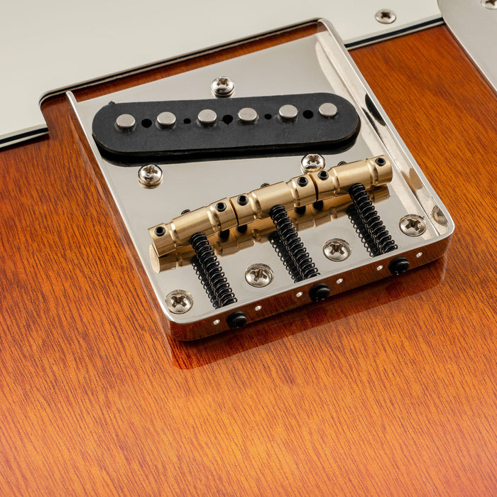 Application of musiclily ultra 10 8mm wave style full solid brass barrel compensated saddles for tele style electric guitar mx3213p