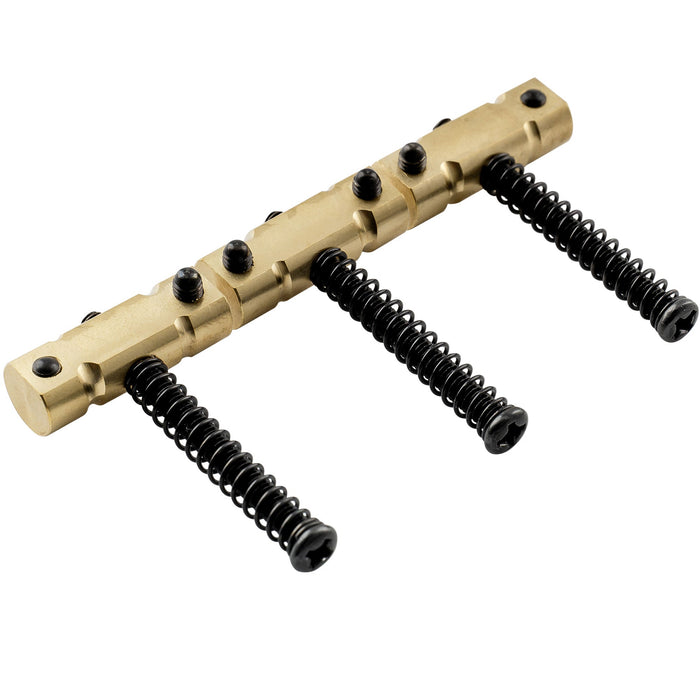 Part of musiclily ultra 10 8mm wave style full solid brass barrel compensated saddles for tele style electric guitar mx3213p