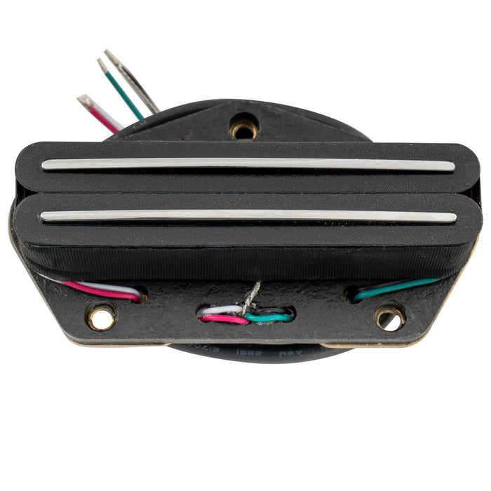 detail of musiclily pro tl dpha alnico 5 rail blade single coil sized humbucker bridge pickup high output 12 8k super distortion for tele style electric guitar mx3244bk