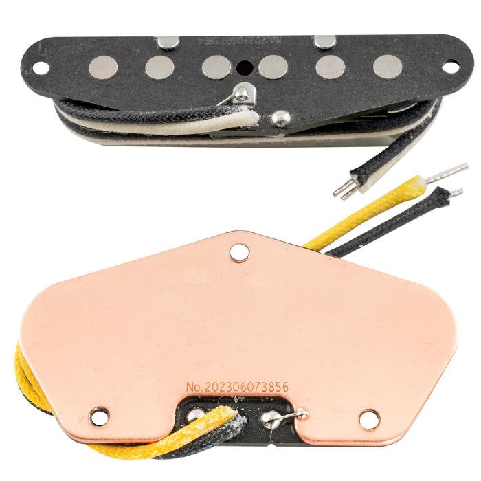 Part of musiclily pro tl 50s alnico 5 single coil neck bridge pickups set for tele style electric guitar mx3245mx3246p