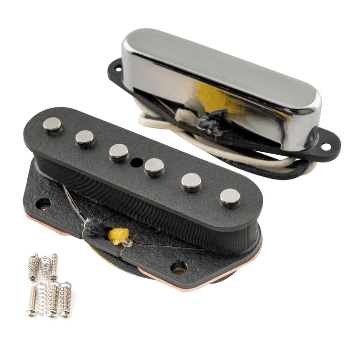 musiclily pro tl 50s alnico 5 single coil neck bridge pickups set for tele style electric guitar mx3245mx3246p details
