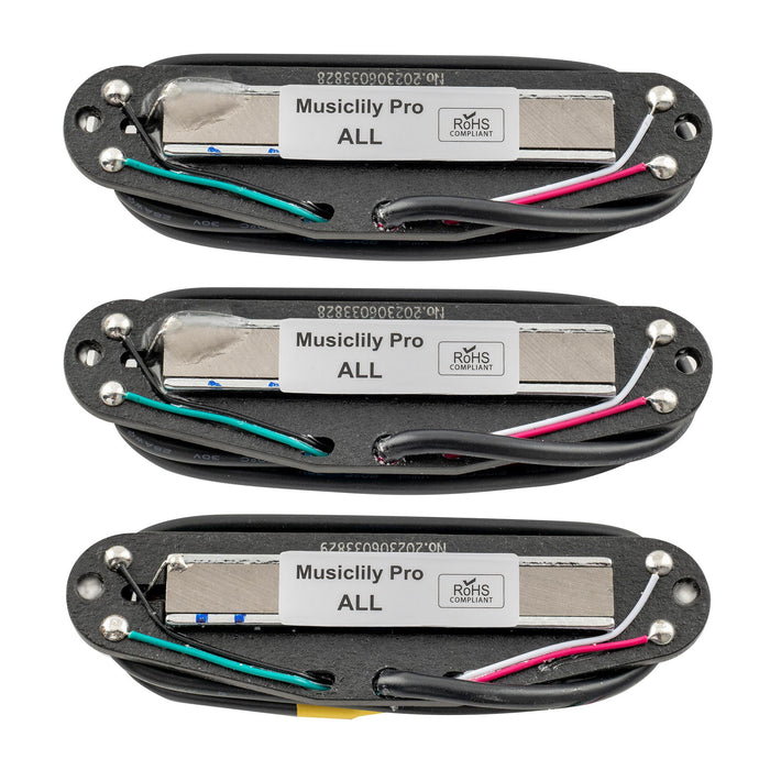 Part of musiclily pro st dpha alnico 5 rail blade single coil sized humbucker super distortion neck middle bridge pickups set for strat style electric guitar mx3248 2mx3249p