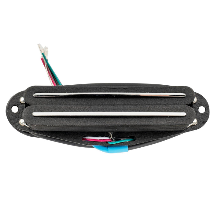 detail of musiclily pro st dpma alnico 5 rail blade single coil sized humbucker pickup 9 2k for strat style electric guitar mx3248bk