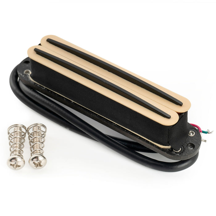 musiclily pro st dpma alnico 5 rail blade single coil sized humbucker pickup 9 2k for strat style electric guitar mx3248p, Zebra