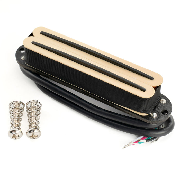 musiclily pro st dpha alnico 5 rail blade single coil sized humbucker pickup 13 2k super distortion for strat style electric guitar mx3249p, Zebra