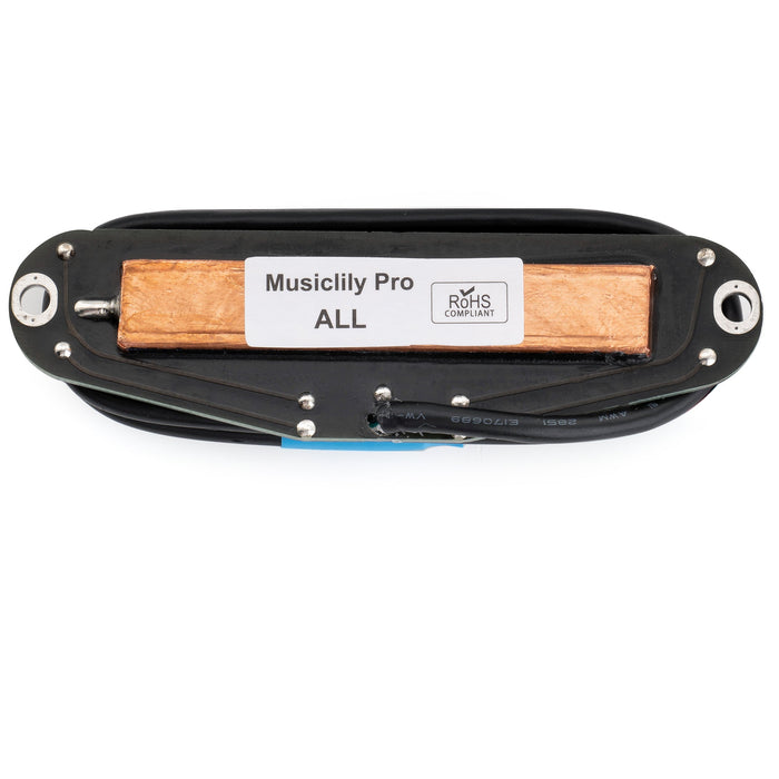 Part of musiclily pro st dpmc ceramic rail blade single coil sized humbucker pickup 9 2k for strat style electric guitar mx3251bk