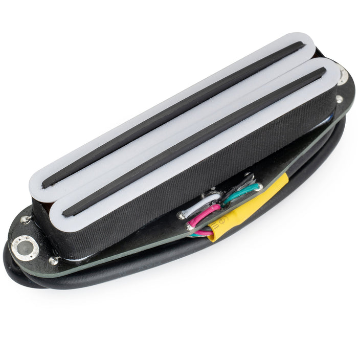 musiclily pro st dphc ceramic rail blade single coil sized humbucker pickup 13 2k super distortion for strat style electric guitar mx3252p, white