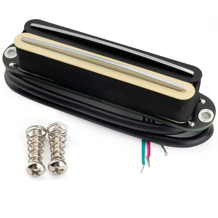 ミュージックリリー Pro ST-DPHC セラミック レールブレード シングルコイルサイズ ハムバッカーピックアップ 13.6K スーパーディストーション ストラトタイプ エレキギター用