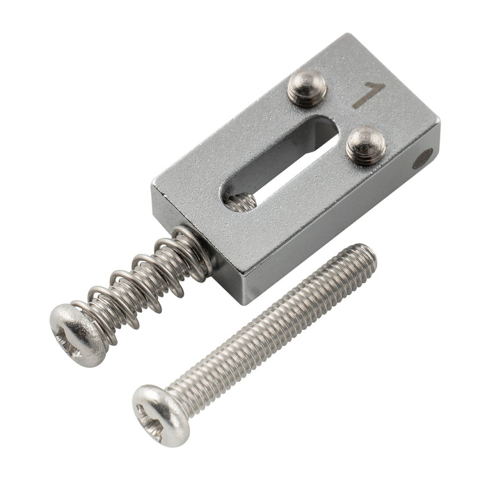 Musiclily Ultra 10,5 mm Full Solid Brass Modern Style Roller Saddles per ponte di chitarra elettrica Strat Tele Style, set di 6