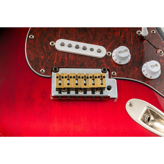 Musiclily Ultra 10,5 mm Full Solid Brass Modern Style Roller Saddles per ponte di chitarra elettrica Strat Tele Style, set di 6