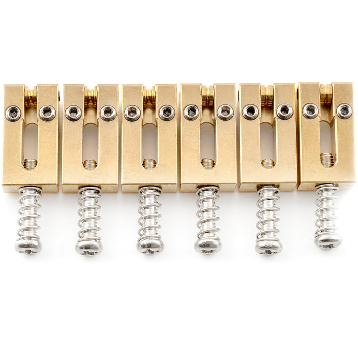 musiclily ultra 10 5mm full solid brass modern style roller saddles for strat tele style electric guitar bridge mx3255 3mx3256 3p