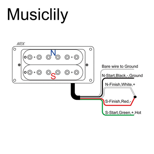 Size of artec hbb xbb ceramic uncovered adjustable hexagonal poles humbucker electric guitar neck pickup 8 4k mx3267bk