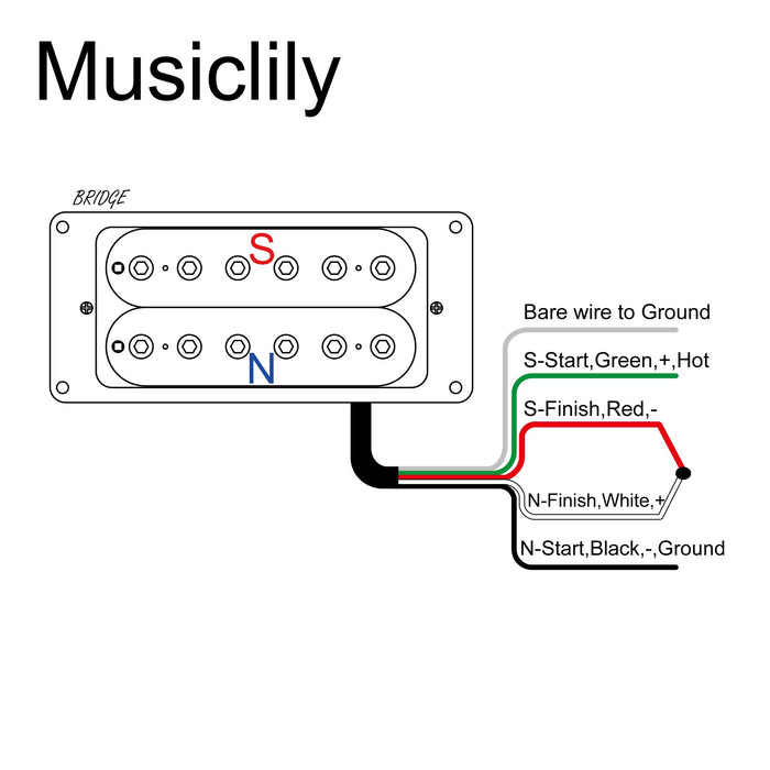 Size of artec hbb xbb ceramic uncovered adjustable hexagonal poles humbucker electric guitar bridge pickup 16 8k mx3268bk