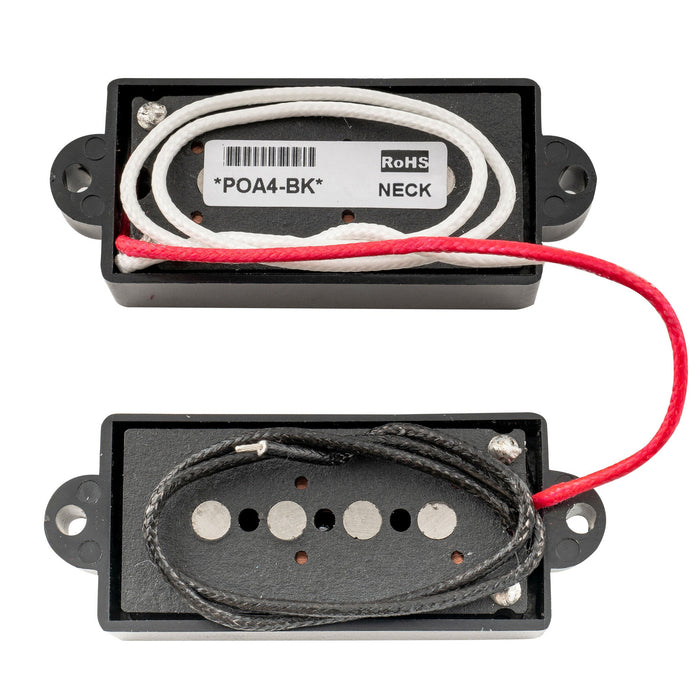 Part of artec poa4 alnico 5 vintage tone split 4 string p bass precision bass pickups set 8 4k mx3273bk