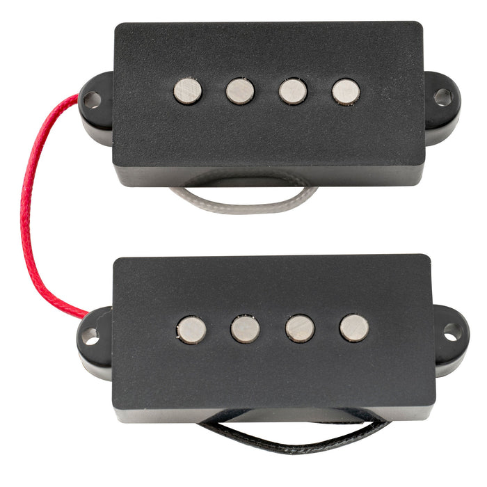 detail of artec poa4 alnico 5 vintage tone split 4 string p bass precision bass pickups set 8 4k mx3273bk