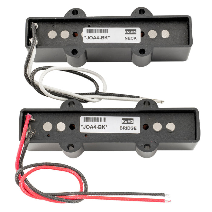 Part of artec joa4 alnico 5 vintage tone single coil pickup 4 string jazz bass neck bridge pickups set mx3274bkmx3275bk
