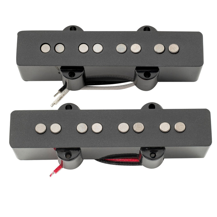detail of artec joa4 alnico 5 vintage tone single coil pickup 4 string jazz bass neck bridge pickups set mx3274bkmx3275bk