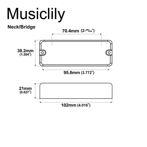 Dimensions of artec mdc5 ceramic soapbar style bass pickup neck bridge pickups set 14 4k for 5 string bass mx3280bkmx3281bk