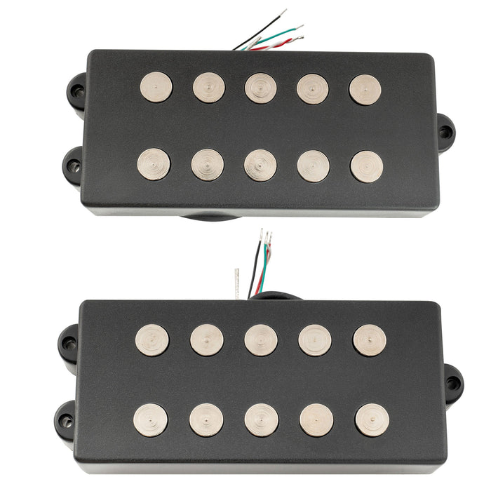 detail of artec mmc5 ceramic soapbar style bass pickup neck bridge pickups set 13k for 5 string musicman style bass mx3286bkmx3287bk