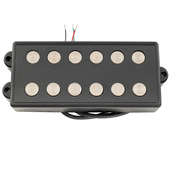detail of artec mmc6 ceramic soapbar style bass pickup neck pickup 14 6k for 6 string musicman style bass mx3288bk