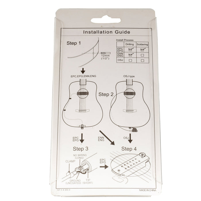 details of artec wshd osj ceramic humbucker walnut wood cover soundhole pickup 8 4k with osj jack for acoustic guitar mx3292wl