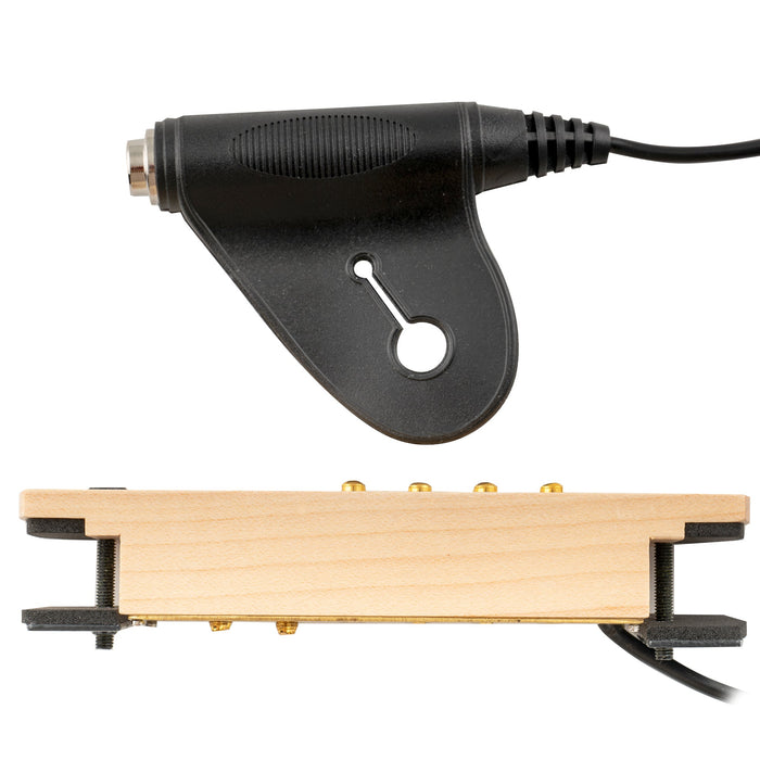 detail of artec wsh12 osj alnico 5 humbucker maple wood cover soundhole pickup 9 6k with osj jack for acoustic guitar mx3293mp