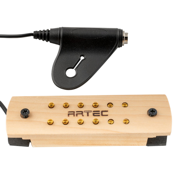 artec wsh12 osj alnico 5 humbucker maple wood cover soundhole pickup 9 6k with osj jack for acoustic guitar mx3293mp