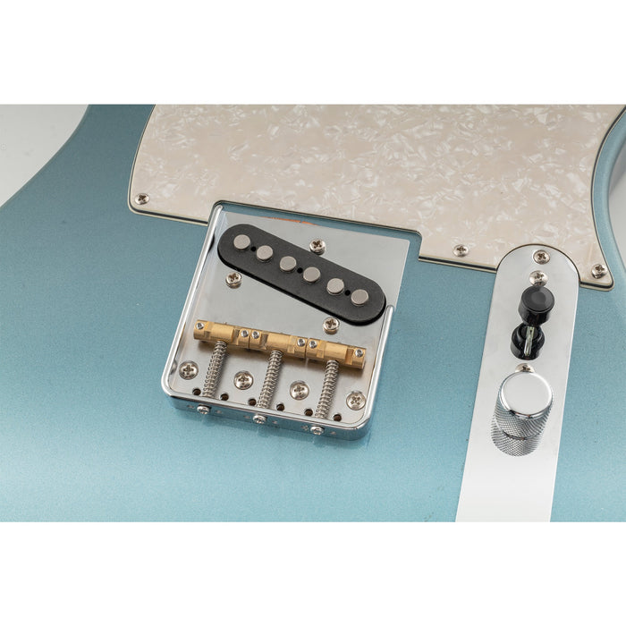 Application of musiclily ultra 54mm2 1 8 inch string spacing full solid aluminum plate with compensated brass 3 saddle vintage ashtray tele style guitar bridge mx3306cr