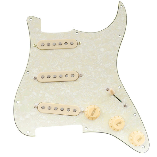 musiclily pro se st 60se pre wired sss pickguard with staggered alnico 5 pickups for strat style electric guitar mx3307p