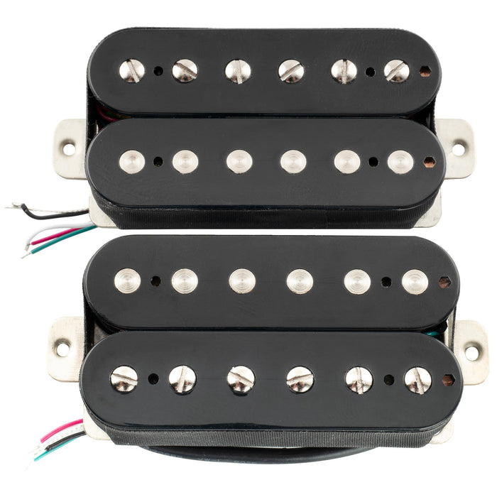 detail of musiclily pro lp omha alnico 5 uncovered humbucker neck bridge pickups set 7 5k 16k for electric guitar mx3314bkmx3316bk