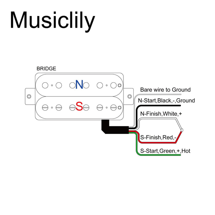 Size of musiclily pro lp obla alnico 5 uncovered humbucker bridge pickup for electric guitar mx3315bk