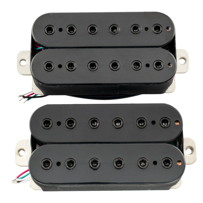 detail of musiclily pro hh hexa alnico 5 uncovered adjustable hexagonal poles humbucker neck bridge pickups set 7 8k 16k for electric guitar mx3317bkmx3318bk