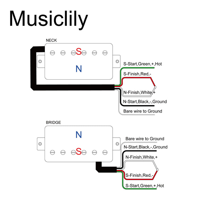 Size of musiclily pro lp cmma alnico 5 covered humbucker neck bridge pickups set 7 5k 8 8k for lp style electric guitar mx3319crmx3325cr
