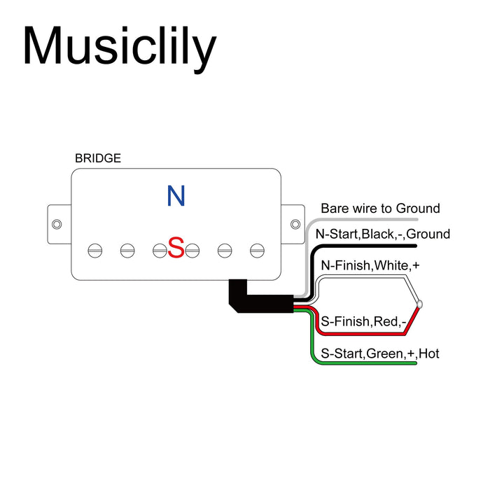Size of musiclily pro lp cmha alnico 5 covered humbucker bridge pickup 16k for lp style electric guitar mx3320bk