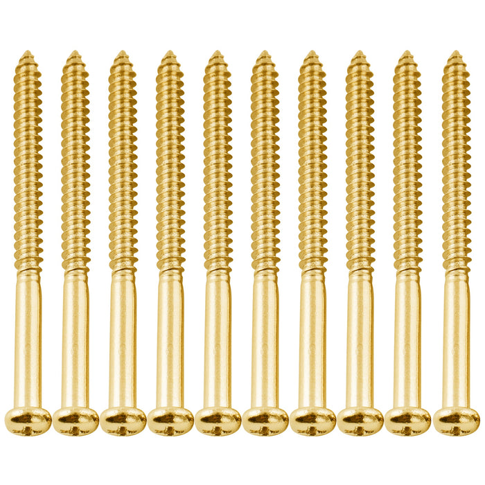 musiclily ultra 2 6 35mm stainless steel pickup mounting screws for jb pb p90 jm style electric guitar bass pickup mx3328 10p, gold