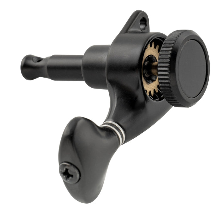 Clavija de afinación lateral de bajo con cabeza de máquina bloqueable sellada completamente Musiclily Pro R18T individual, relación 18:1, con botón estilo G para guitarra eléctrica estilo Strat/Tele