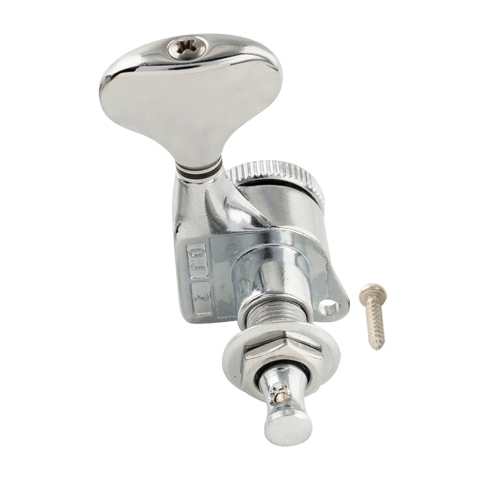 Musiclily Pro R18T Singolo Rapporto 18:1 Testa Macchina Bloccante Sigillata Completamente Lato Acuto con Pulsante Stile Y per Chitarra Elettrica Acustica