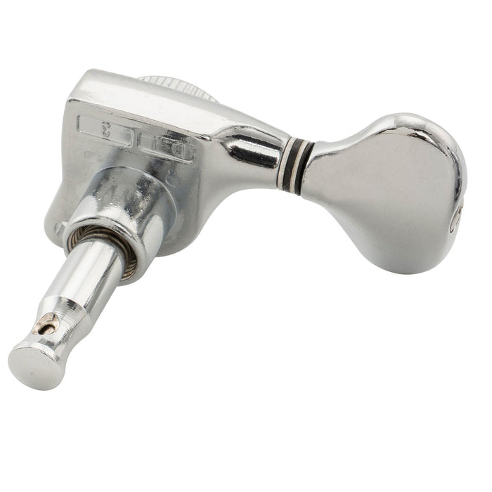 Musiclily Pro R18T Singolo Rapporto 18:1 Testa Macchina Bloccante Sigillata Completamente Lato Acuto con Pulsante Stile Y per Chitarra Elettrica Acustica