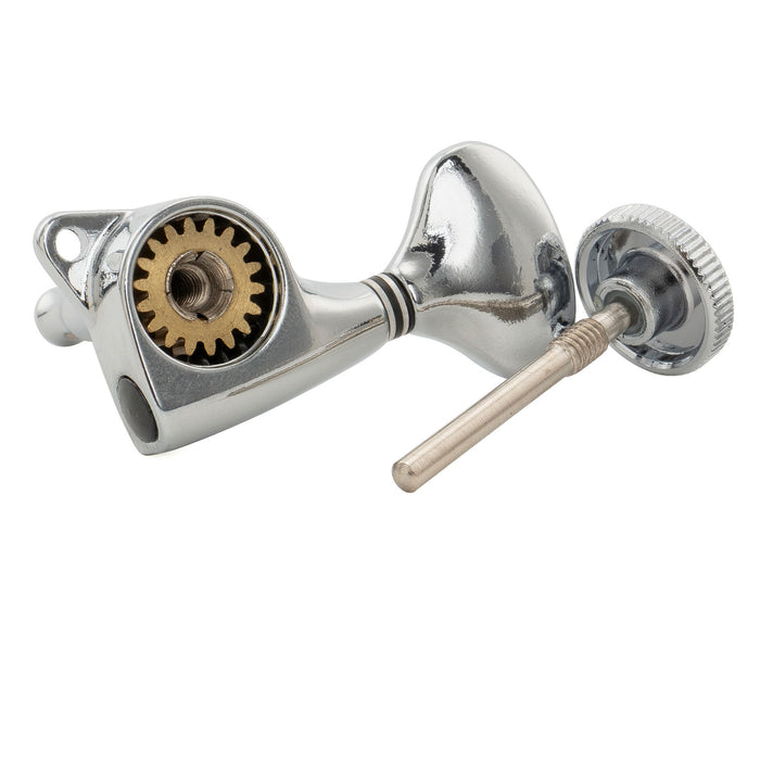 Musiclily Pro R18T Singolo Rapporto 18:1 Testa Macchina Bloccante Sigillata Completamente Lato Acuto con Pulsante Stile Y per Chitarra Elettrica Acustica