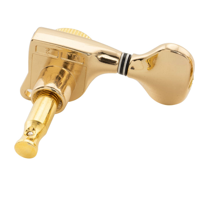 Musiclily Pro R18T Singolo Rapporto 18:1 Testa Macchina Bloccante Sigillata Completamente Lato Acuto con Pulsante Stile Y per Chitarra Elettrica Acustica