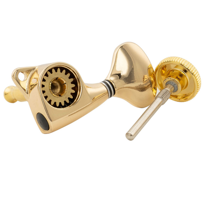 Musiclily Pro R18T Singolo Rapporto 18:1 Testa Macchina Bloccante Sigillata Completamente Lato Acuto con Pulsante Stile Y per Chitarra Elettrica Acustica