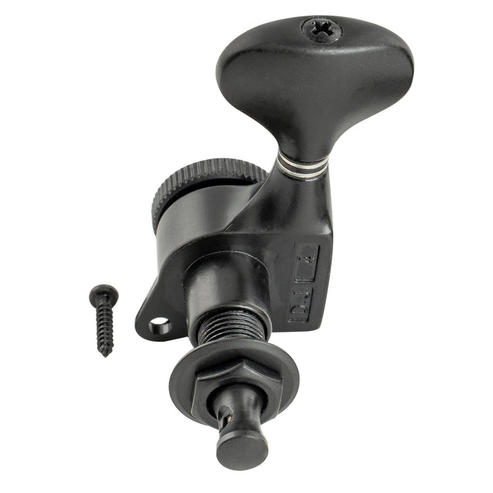 Musiclily Pro R18T Singolo Rapporto 18:1 Testa Macchina Bloccante Sigillata Completamente Lato Basso con Pulsante Stile Y per Chitarra Elettrica Acustica