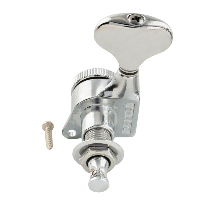 Musiclily Pro R18T Singolo Rapporto 18:1 Testa Macchina Bloccante Sigillata Completamente Lato Basso con Pulsante Stile Y per Chitarra Elettrica Acustica