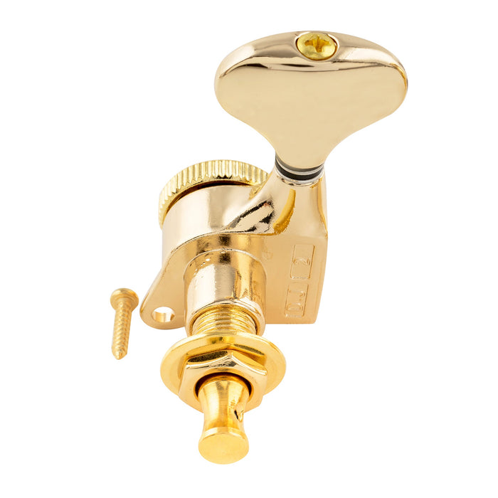 Musiclily Pro R18T Singolo Rapporto 18:1 Testa Macchina Bloccante Sigillata Completamente Lato Basso con Pulsante Stile Y per Chitarra Elettrica Acustica