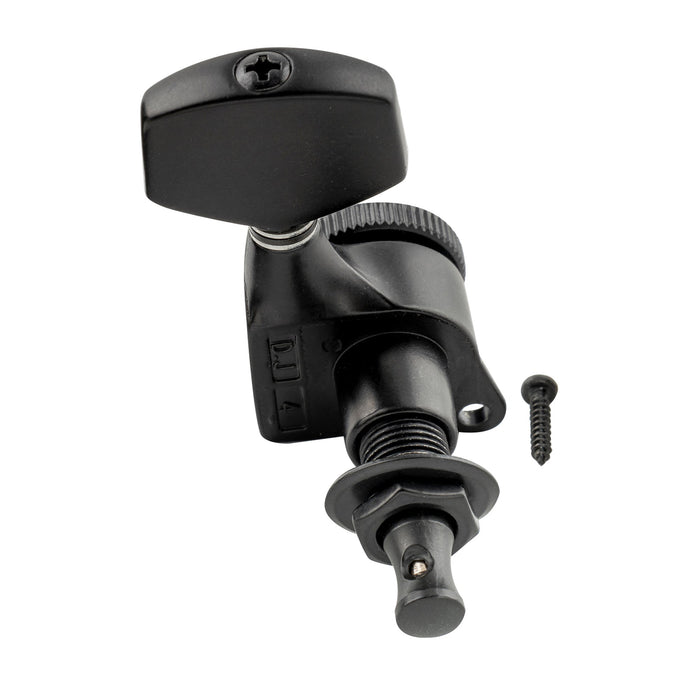 Musiclily Pro R18T Singolo Rapporto 18:1 Testa Macchina Bloccante Sigillata Completamente Lato Acuto con Pulsante Esagonale Grande per Chitarra Elettrica Acustica